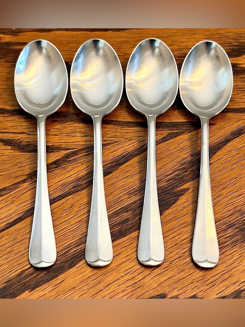 4X Tsp Cooper Bros QUEEN ANNE Stainless Teaspoons Sheffield England 6”
